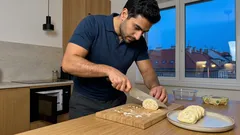 Sýrová roláda se surimi: jednoduchý trik s taveným sýrem, díky kterému se krájí na čisté plátky