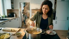 Stačí pár detailů a vývar je jako nový: kuřecí polévka s česnekovými „šnečími“ galoušky