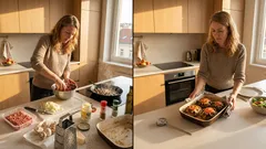 Masová hnízda z trouby krok za krokem: šťavnatá večeře se žampiony a sýrem